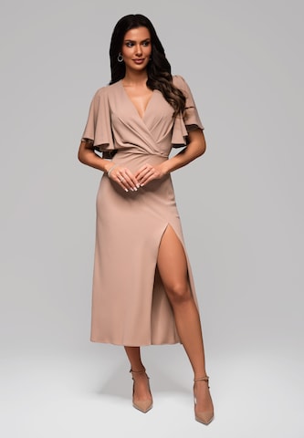 Robe de soirée 'Penelope' Ombre en beige : devant