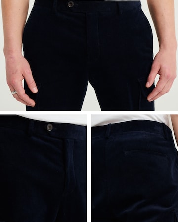 Coupe slim Pantalon cargo WE Fashion en bleu