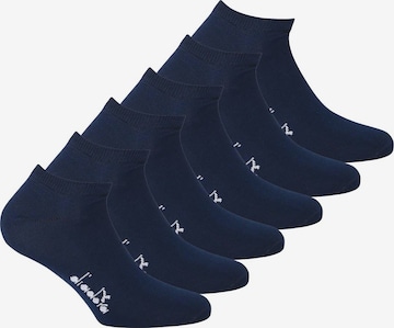 Diadora Ankle Socks in Blue: front