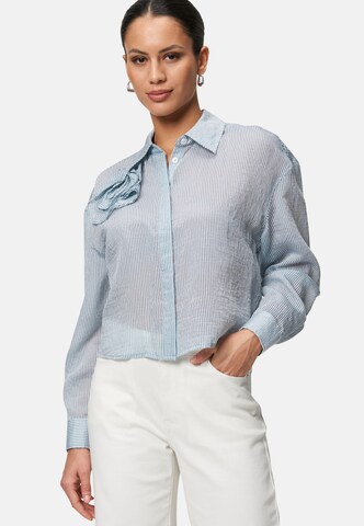 zero Bluse in Blau: Vorderseite