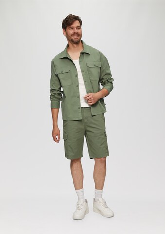 QS Regular fit Button Up Shirt in Green