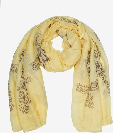 Cassandra Accessoires Scarf 'Rose' in Yellow: front