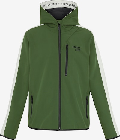 CHIEMSEE Athletic Jacket in Dark green / Black / White, Item view