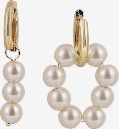 SOHI Naušnice 'Mishka' u zlatna / biserno bijela, Pregled proizvoda