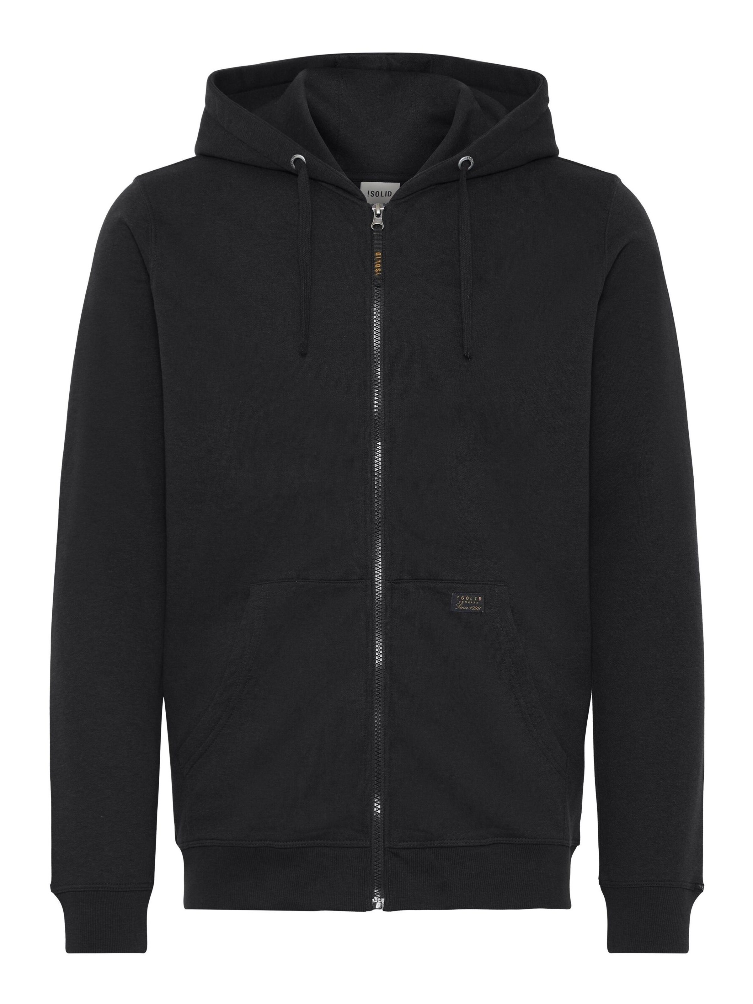 !Solid - Sudadera con cremallera 'SDAupo' en negro: frente