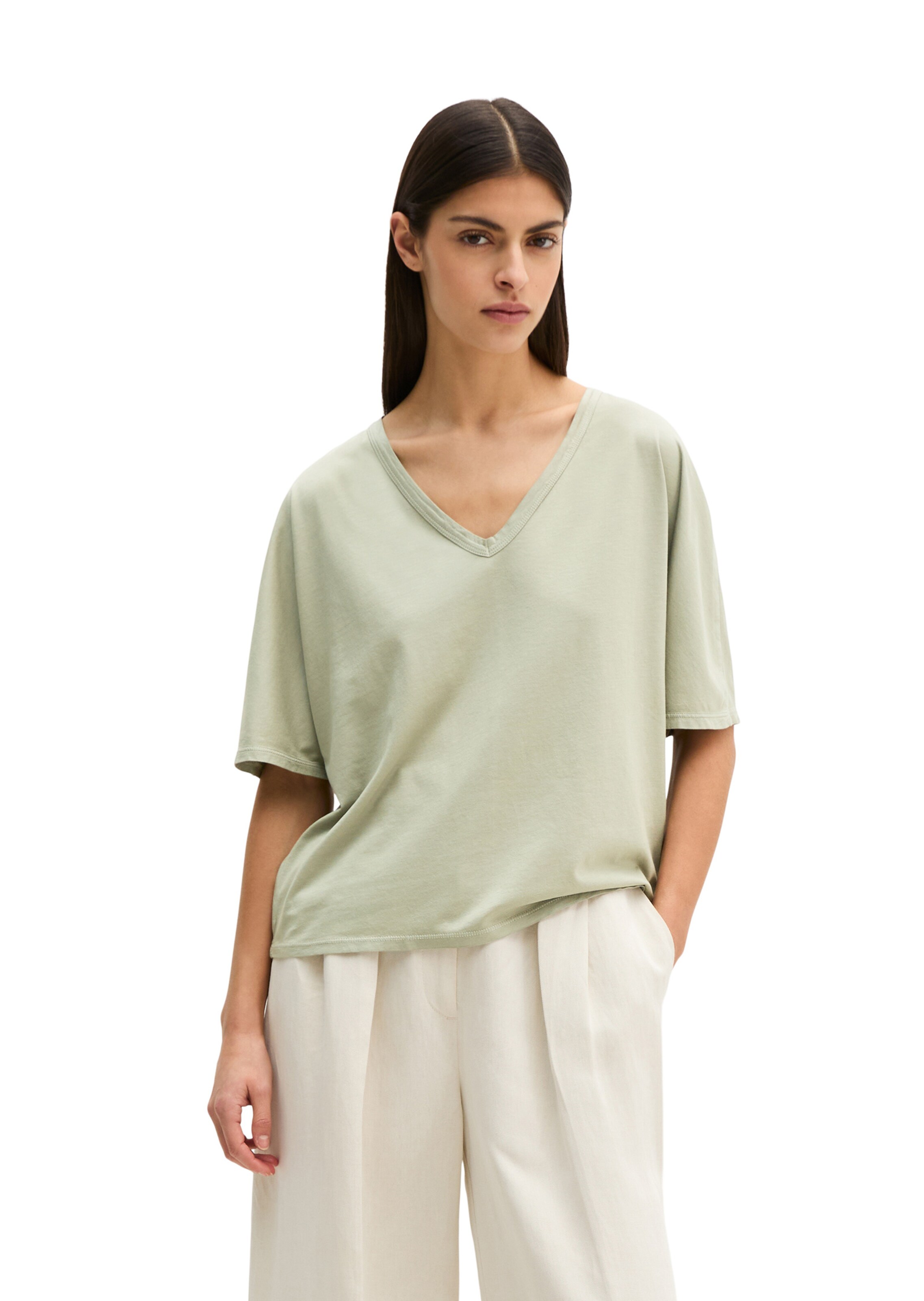 Marc O'Polo Shirt in Groen: voorkant