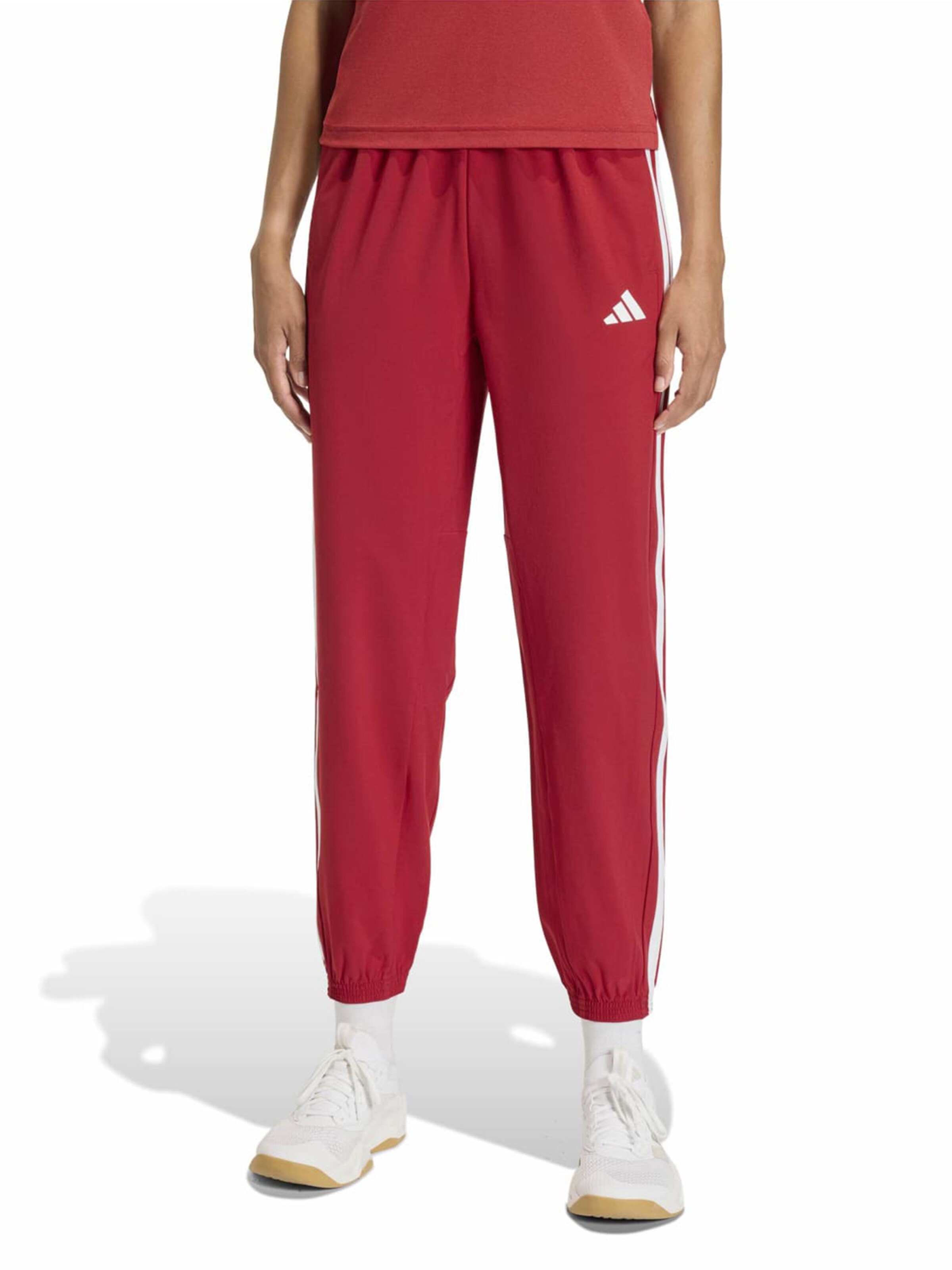 ADIDAS PERFORMANCE Конический (Tapered) Спортивные штаны 'Essentials' в Красный: спереди