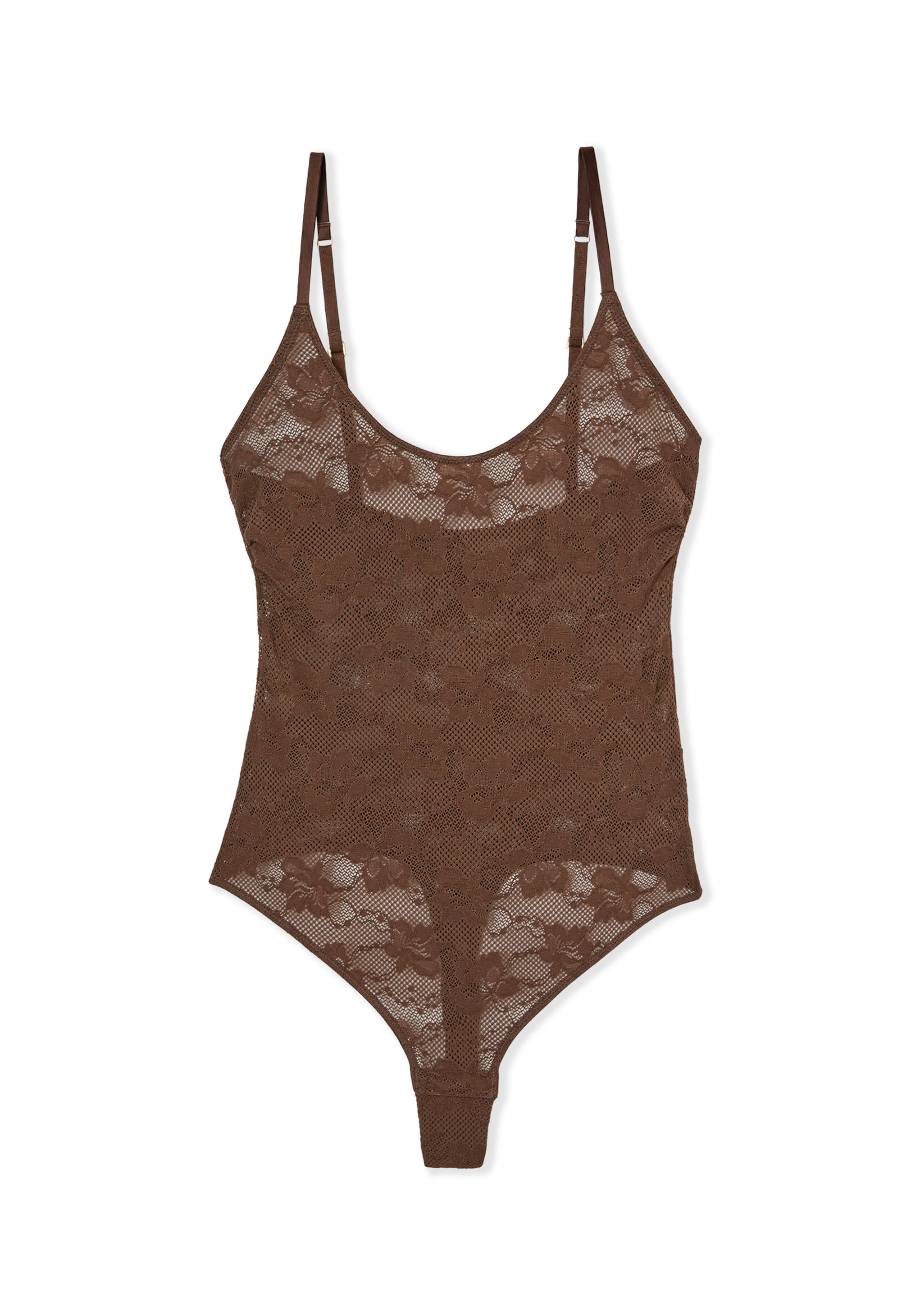 Body 'PURE DENTELLE' di ETAM in marrone: frontale