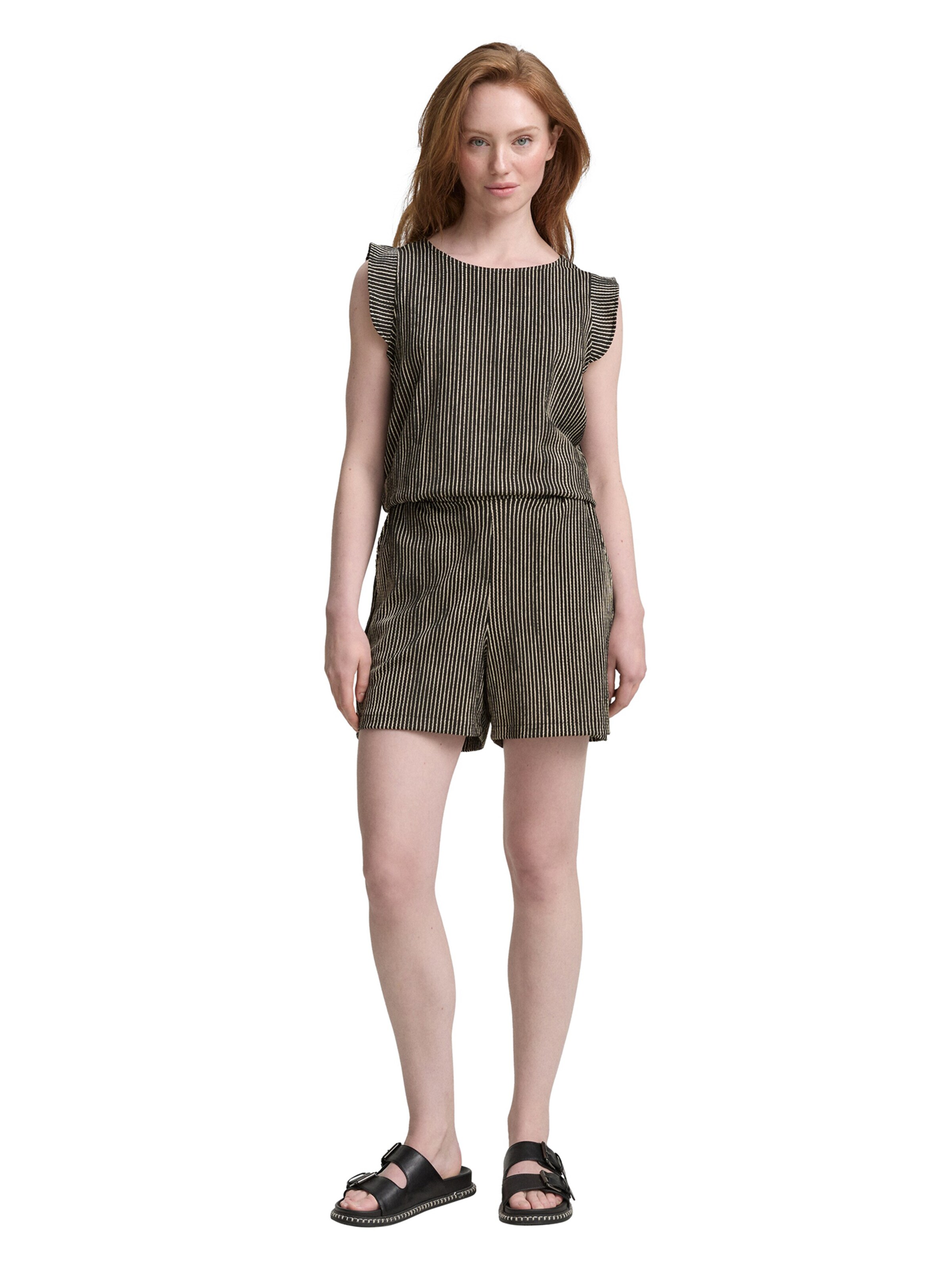 TOM TAILOR DENIM Loosefit Byxa i svart