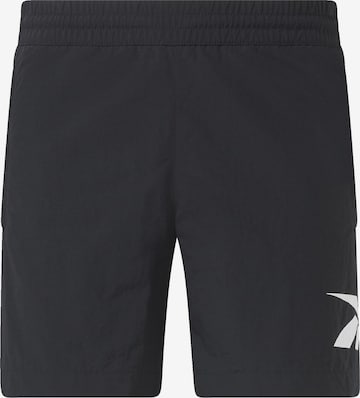 juoda Reebok Standartinis Sportinės kelnės 'Vektor': priekis