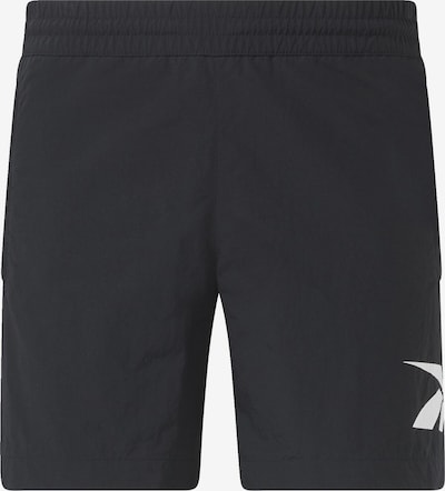 Sportinės kelnės 'Vektor' iš Reebok, spalva – juoda / balta, Prekių apžvalga