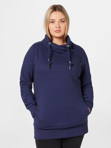 Ragwear Plus Sweatshirt 'Neska' in Blue: front