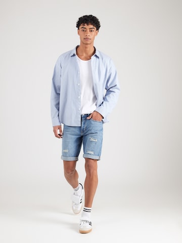 INDICODE JEANS Štandardný strih Džínsy 'INKaden Holes' - Modrá