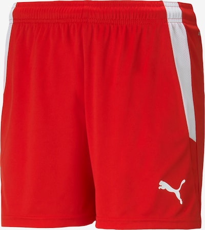 Pantaloni sportivi PUMA di colore rosso fuoco / bianco, Visualizzazione prodotti
