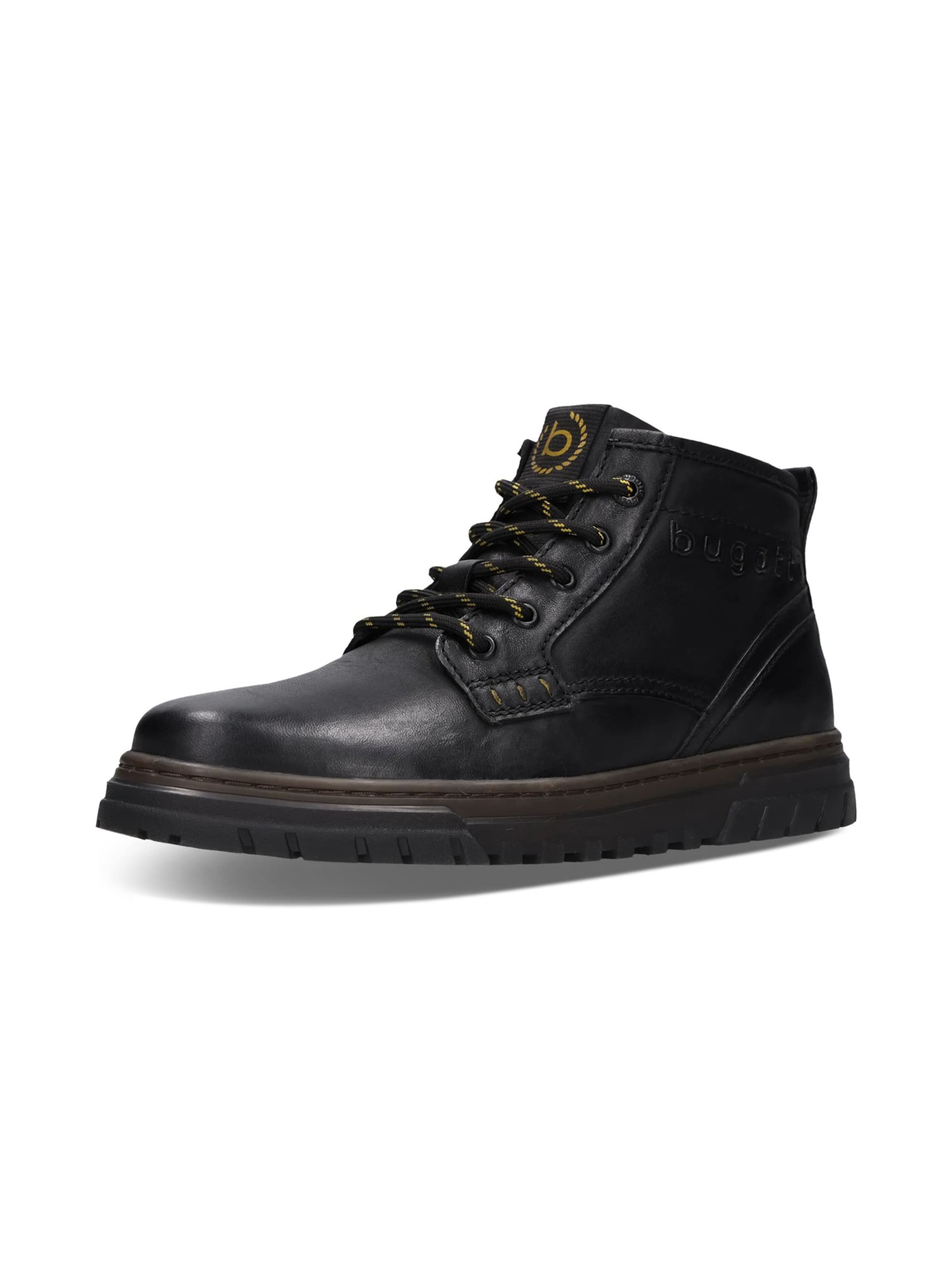bugatti Schnürboots in Schwarz: Vorderseite
