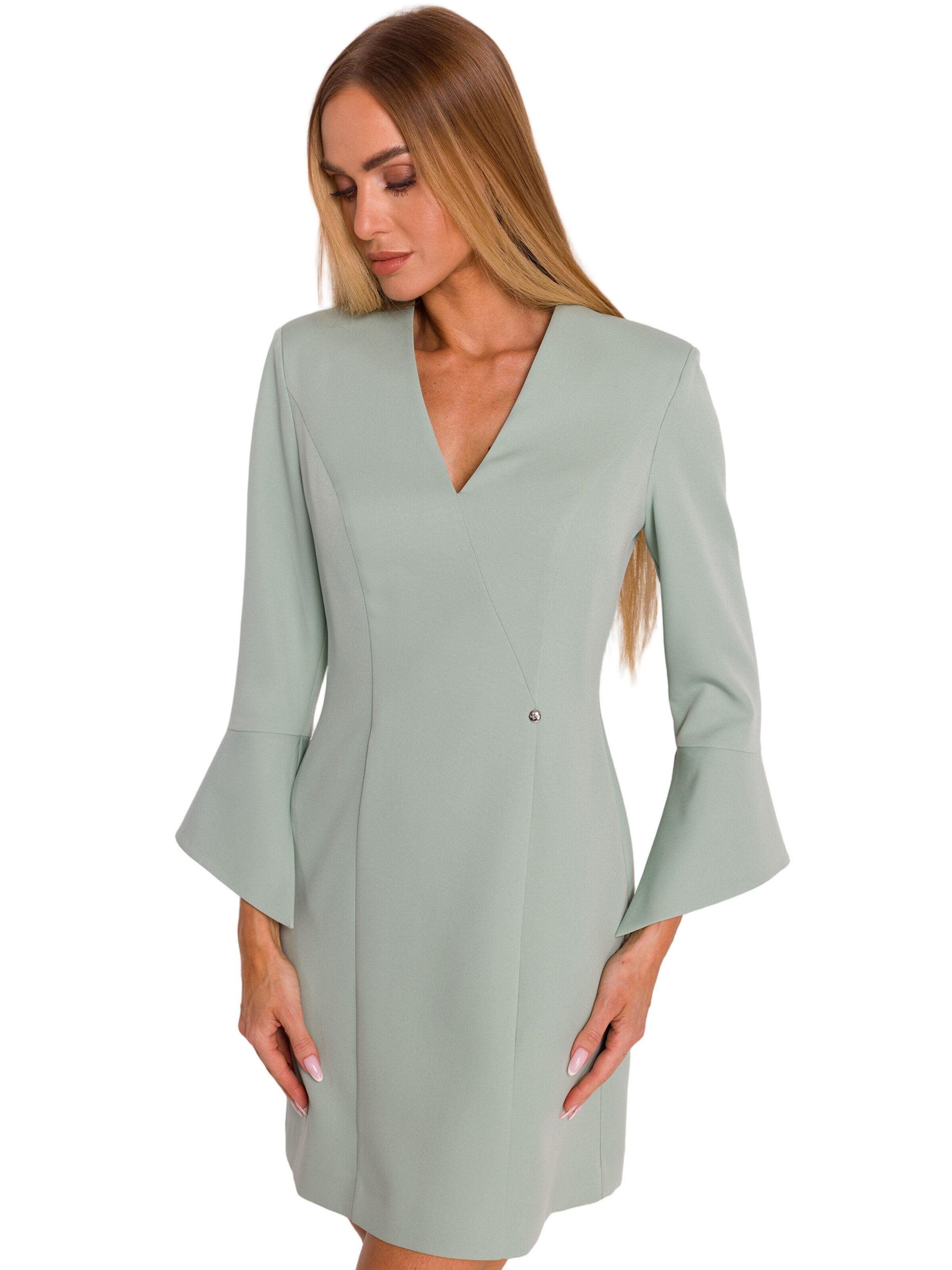 Rochie 'Sukienka z szerokimi mankietami' de la made of emotion pe verde