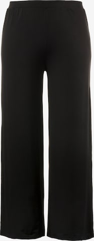 Wide Leg Pantalon Ulla Popken en noir : devant