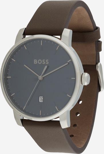 BOSS Black Analog Watch 'DEAN' in Night blue / Chocolate / Silver, Item view