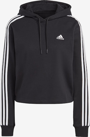 ADIDAS SPORTSWEAR Αθλητική μπλούζα φούτερ 'Essentials 3-Stripes French Terry ' σε μαύρο: μπροστά