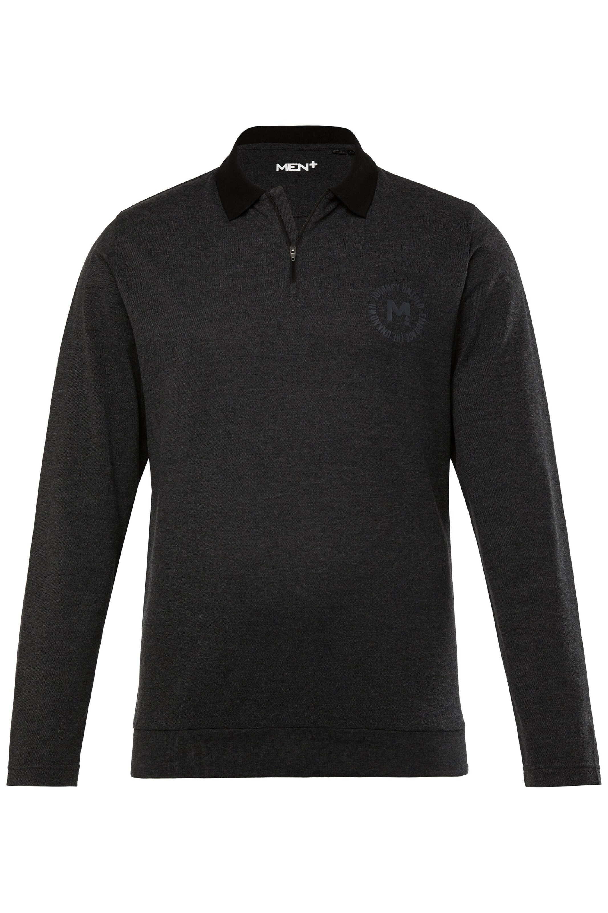 Men Plus Shirt in Grijs: voorkant