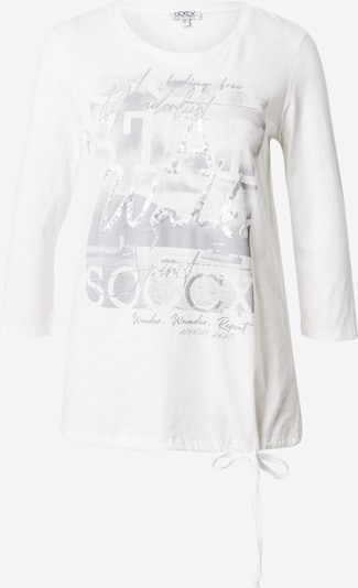 Soccx Shirts 'Wanderlust' i grå / sølv / uldhvid, Produktvisning