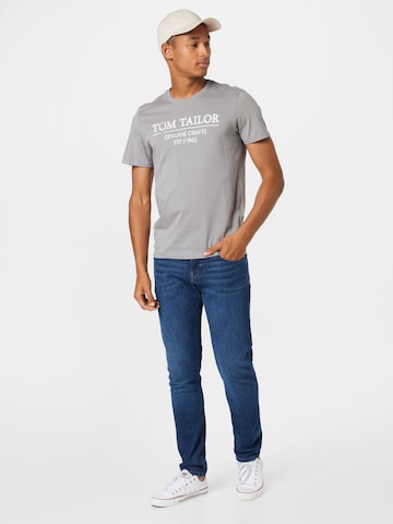pilka TOM TAILOR Standartinis modelis Marškinėliai
