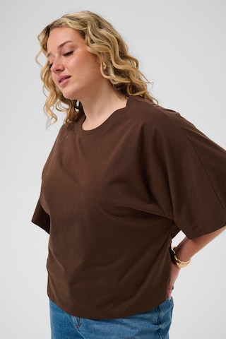 KAFFE CURVE Blus 'KCStormi' i brun