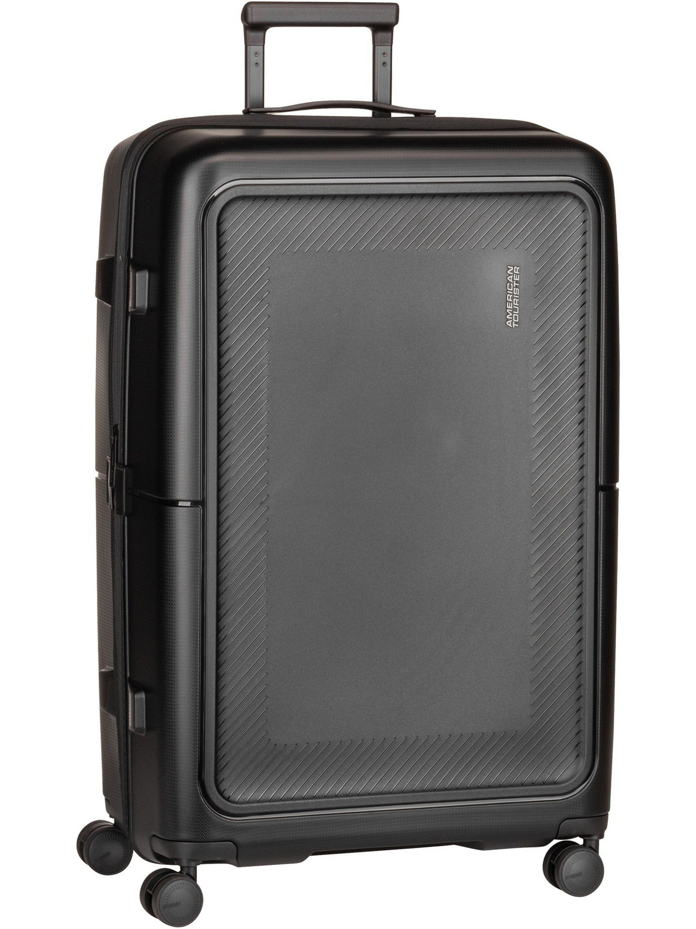 American Tourister Trolley ' Dashpop Spinner 77 EXP' in Schwarz: Vorderseite