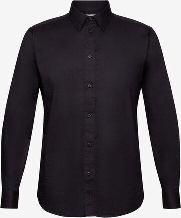 ESPRIT Slim fit Overhemd in Zwart: voorkant