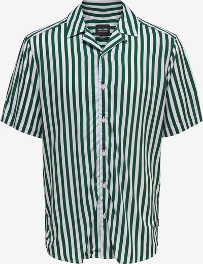 Only & Sons Košeľa 'Wayne' - tmavozelená / biela, Produkt