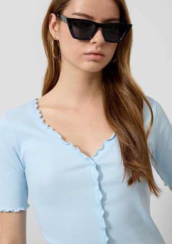 QS Gebreid vest in Blauw