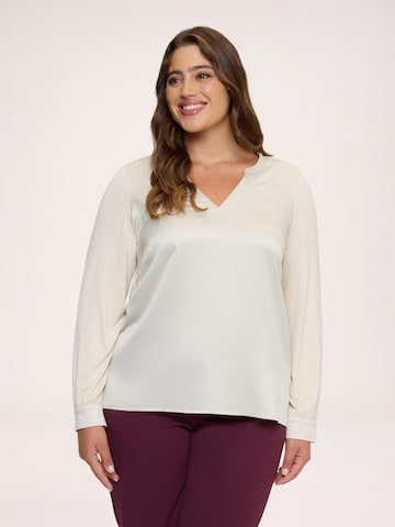 Fiorella Rubino Shirt in Beige: voorkant