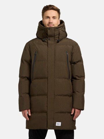 Cappotto invernale di khujo in verde: frontale