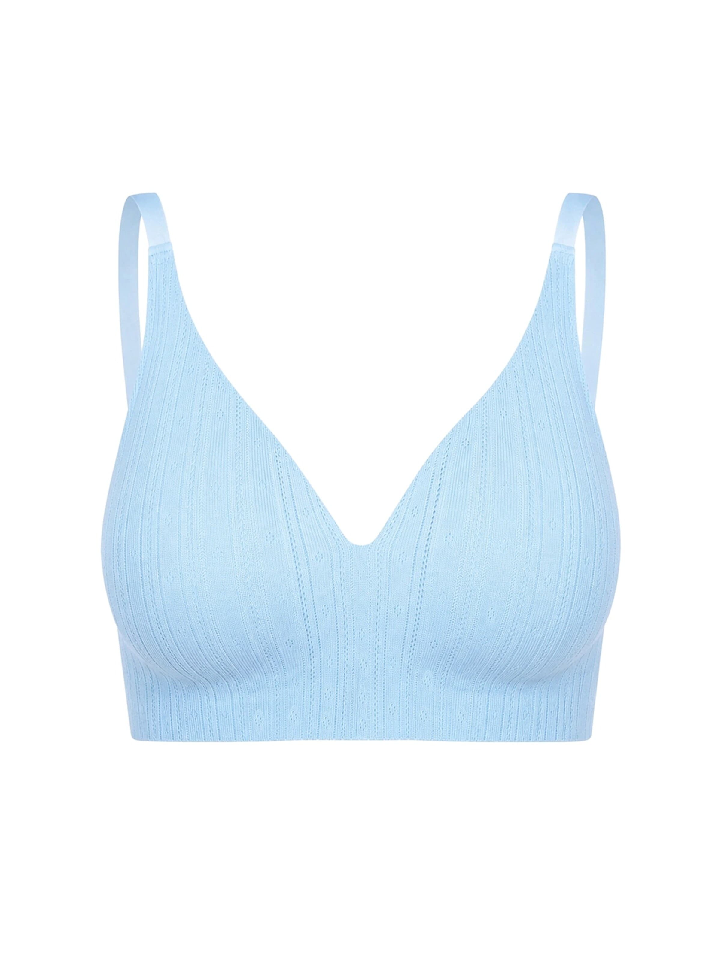cfab Push-up BH 'Jacquard Comfort Push-Up BH' in Blauw: voorkant