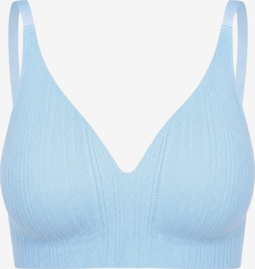 cfab BH 'Jacquard Comfort Push-Up BH' in Blauw: voorkant