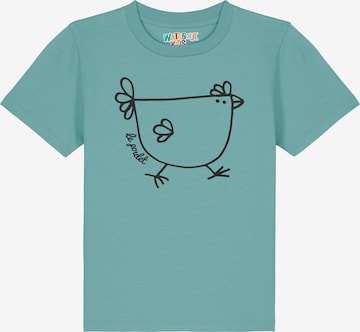Maglietta 'Le poulet - das Huhn' di watabout.kids in blu: frontale