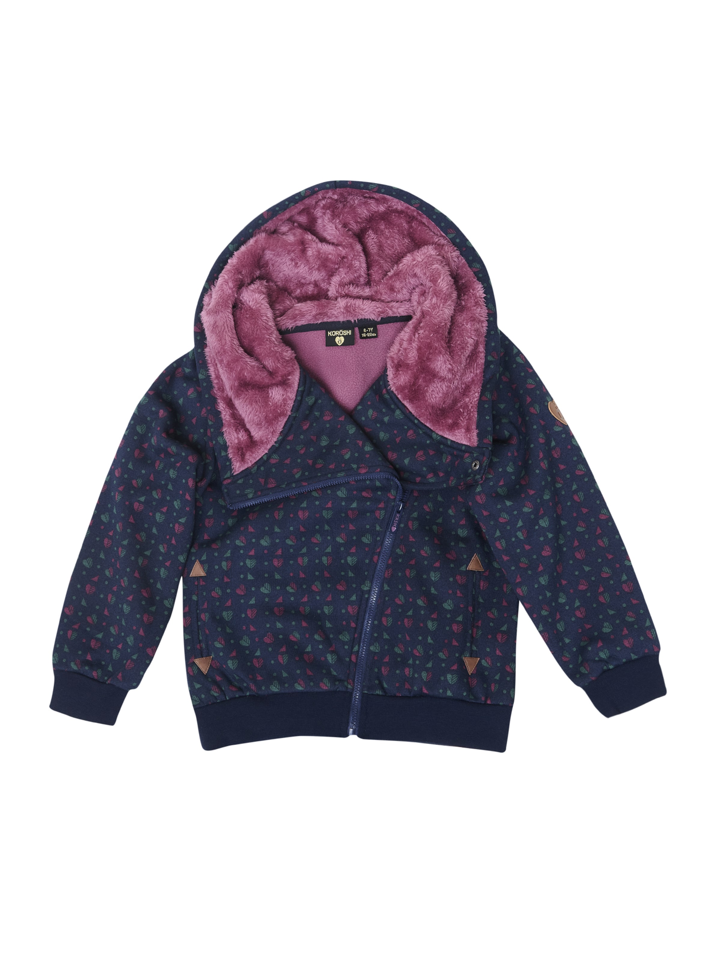 KOROSHI - Sudadera con cremallera en azul: frente