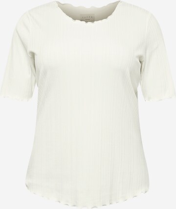 KAFFE CURVE T-shirt 'Vina' i vit: framsida
