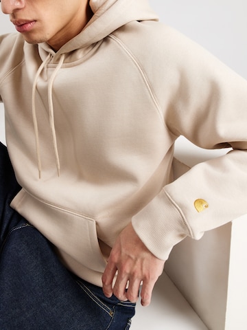 Carhartt WIP Sweatshirt 'Chase' in Beige