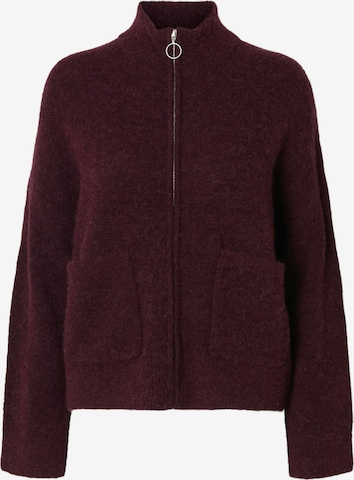 SELECTED Вязаная кофта 'SLFSIA RAS' в Лиловый: спереди