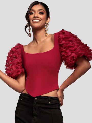 GODDIVA Blouse in Red: front