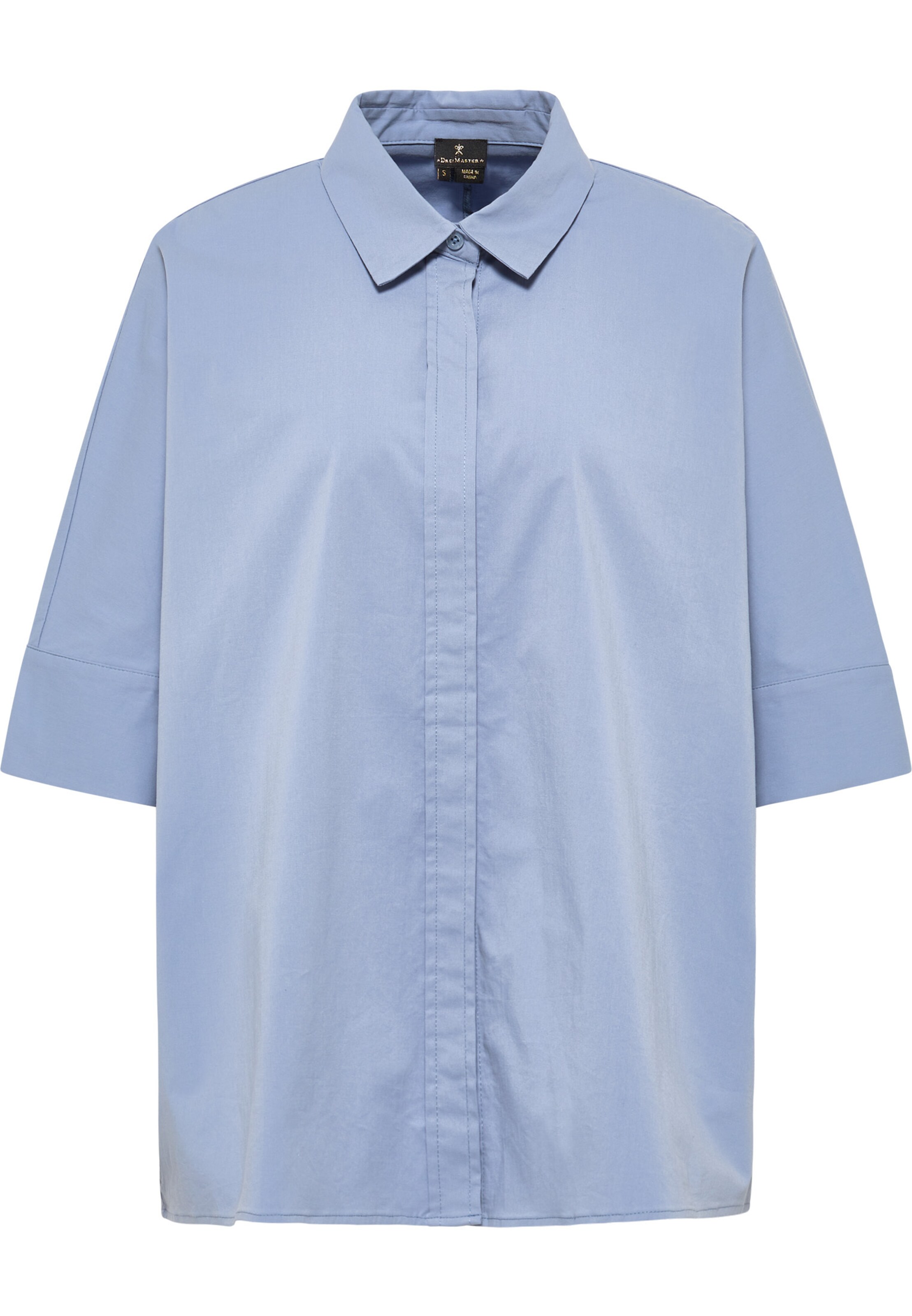 DreiMaster Klassik Bluse in Blau: Vorderseite
