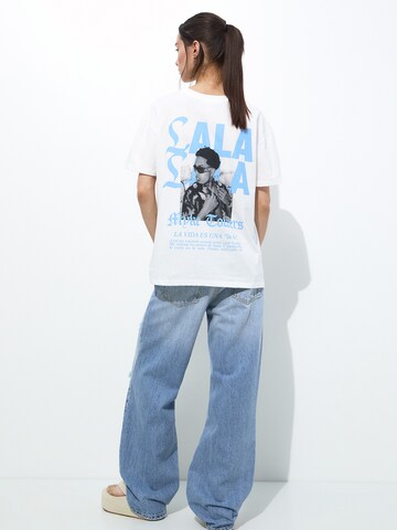 T-shirt Pull&Bear en blanc
