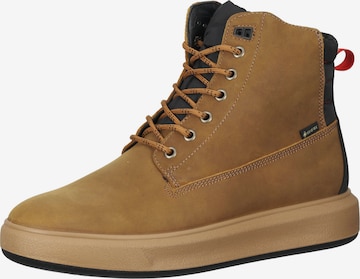 FRETZ MEN Lace-Up Boots in Brown: front