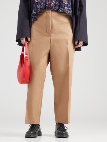 Tommy Hilfiger Curve Slim fit Pleated Pants in Beige: front