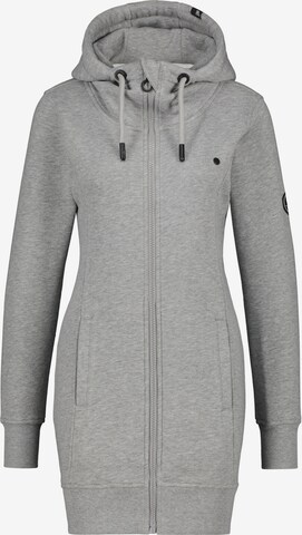 Alife and Kickin Zip-Up Hoodie 'Jasna' in Grey: front