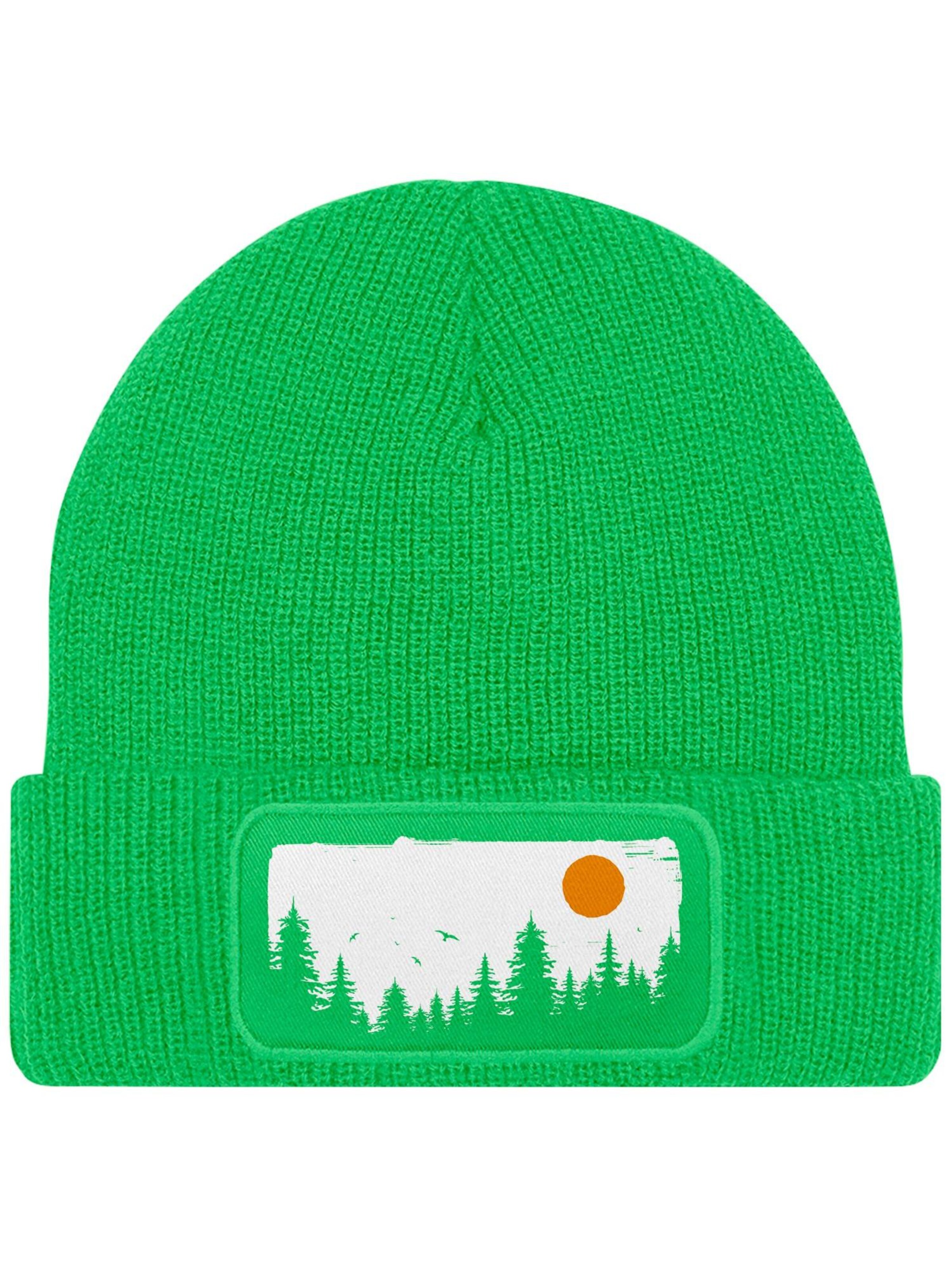 Neverless Beanie 'Braumkette' in Green