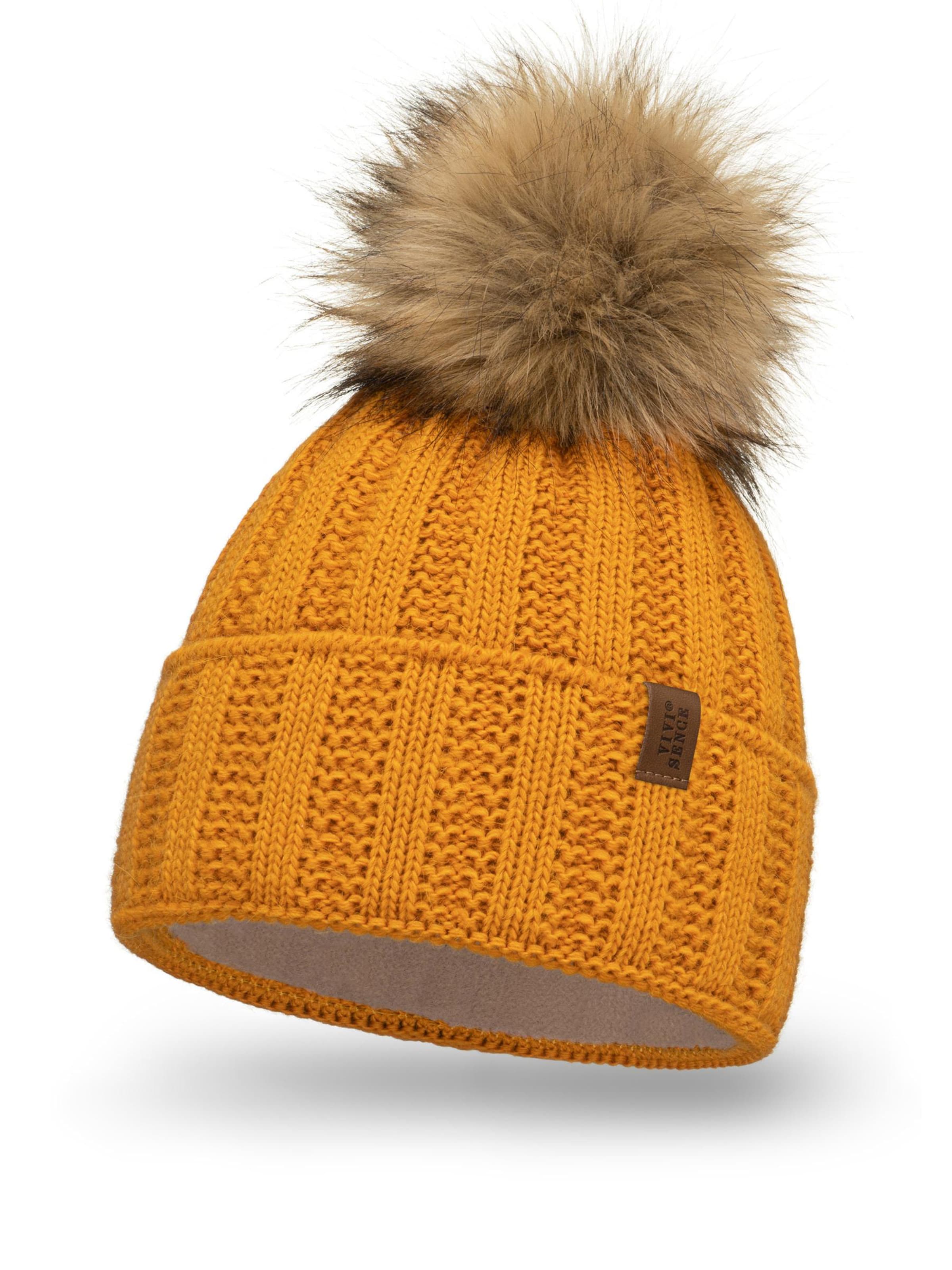 Vivisence Mütze '7019'‌‌‌‌ in Gelb: Vorderseite