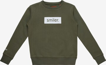 smiler. Sweatshirt 'Cuddle' in Groen: voorkant