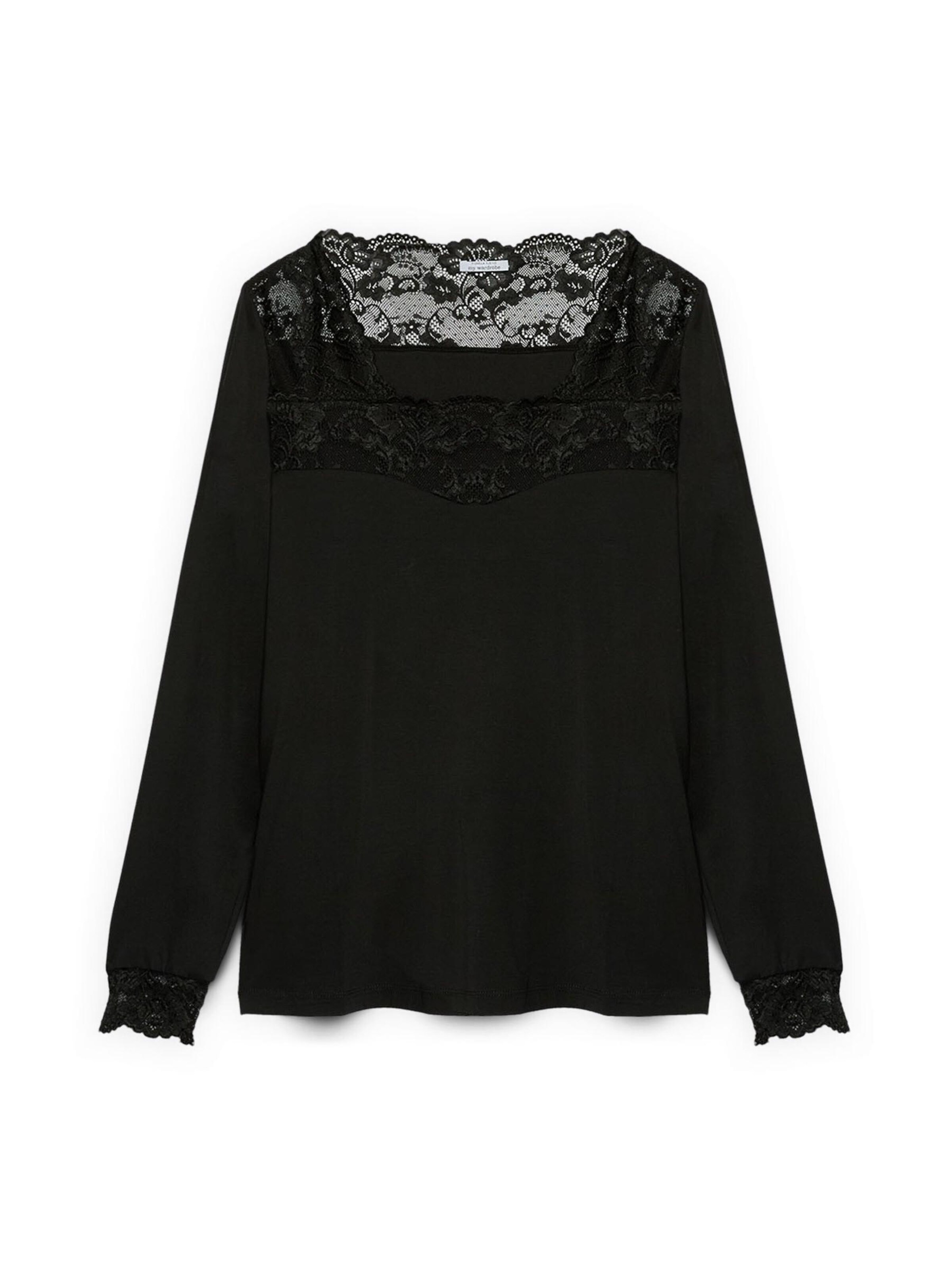 Camicia da donna di Fiorella Rubino in nero: frontale